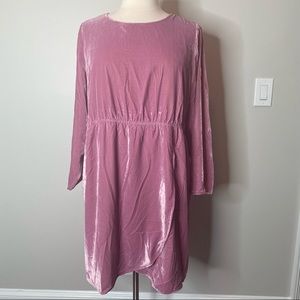 J. CREW VELVET-LIKE ROSE TULIP DRESS - Sz 22